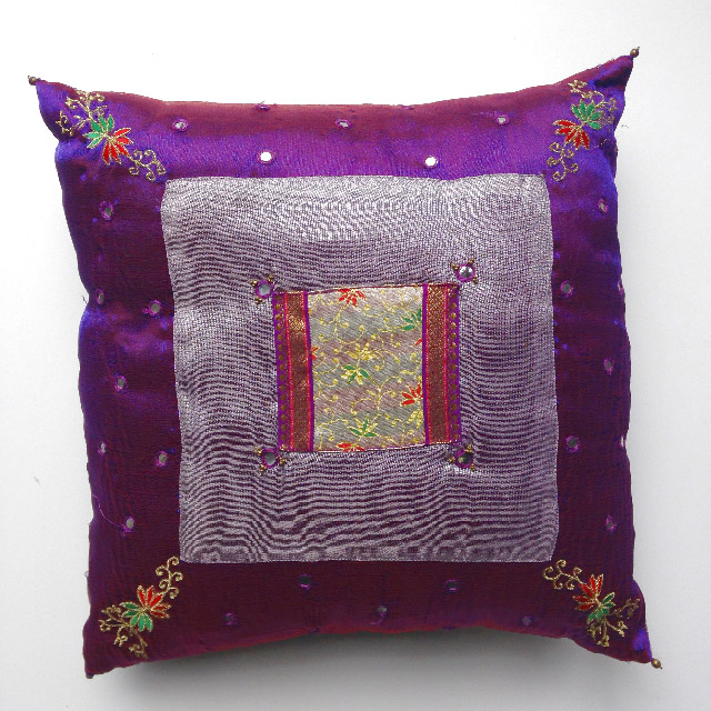 CUSHION, Indian - Purple 1